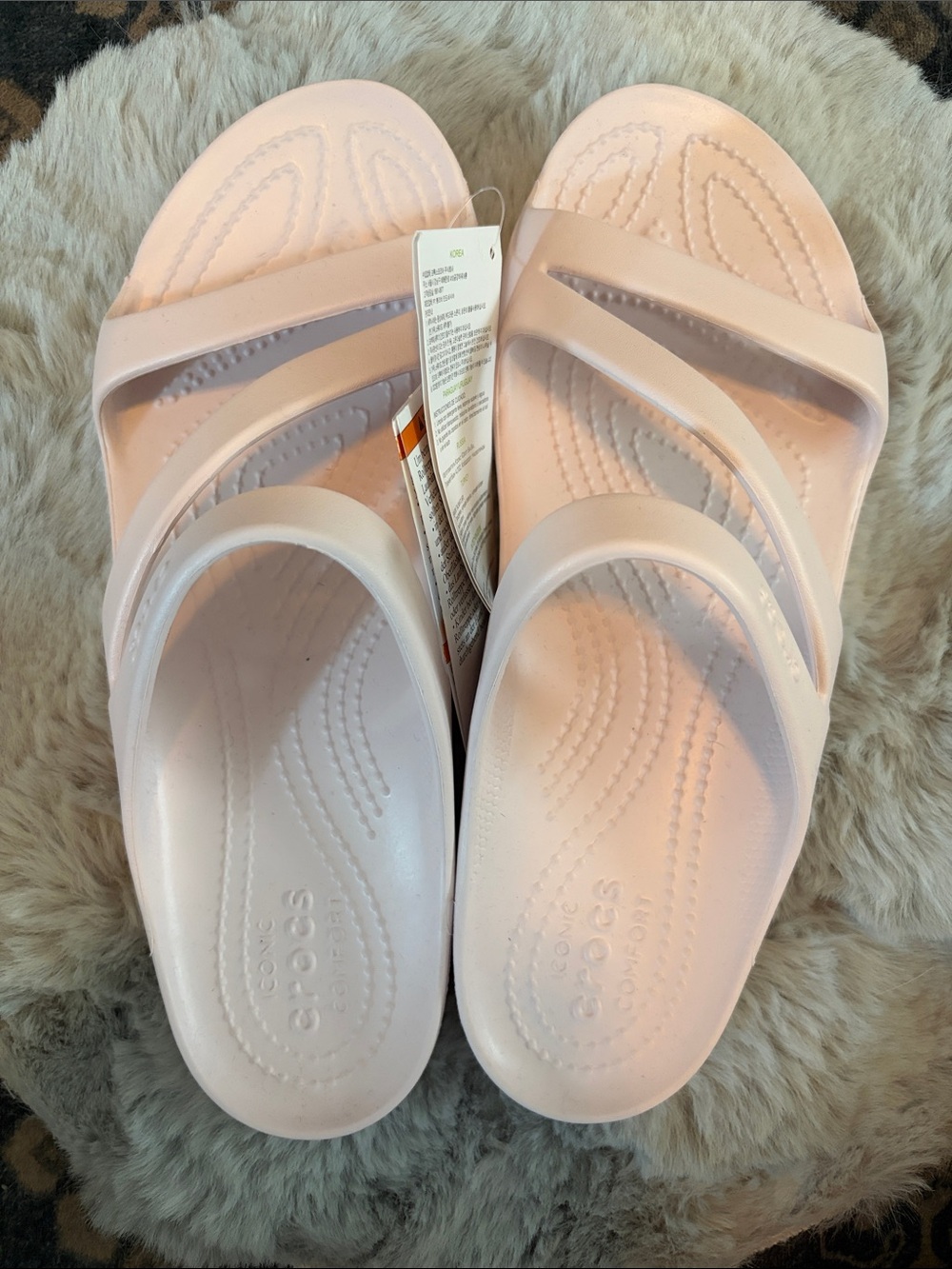 Crocs Women's Kadee ll Light Pink Slide Sandals - Lightweight Comfort